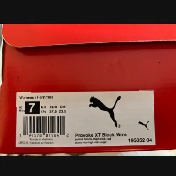 Puma sneaker Womens Black & red Athletic Cross Training Shoes - Picture 6 of 13